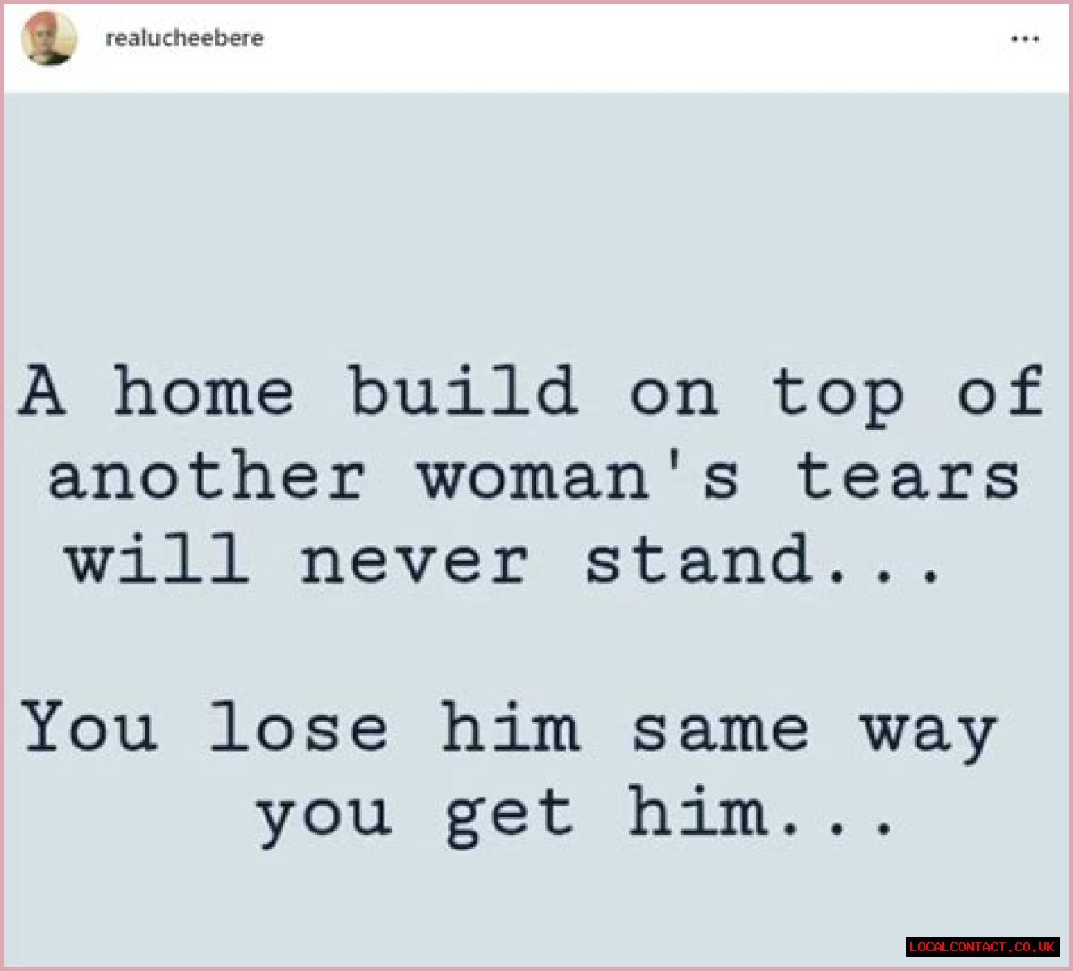 A Foundation Of Sorrow: Understanding "A House Built On Another Woman's Tears Will Never Stand"