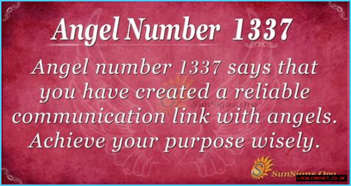 
ANGEL NUMBER 1337
