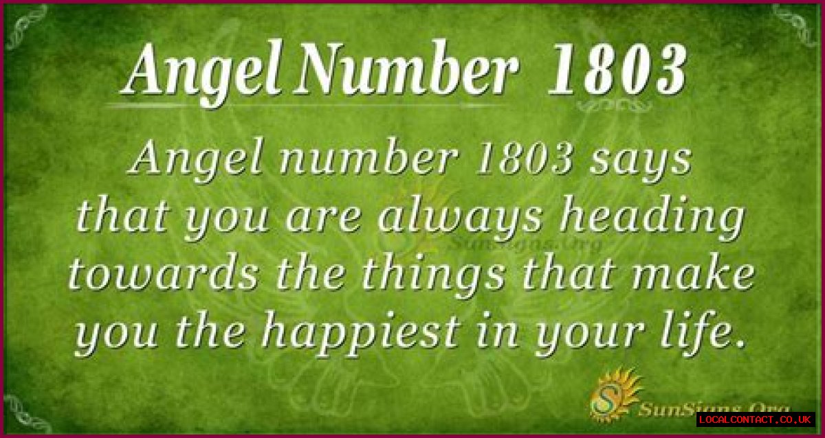 
ANGEL NUMBER 1803
