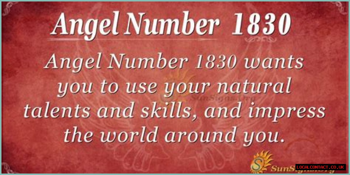 
ANGEL NUMBER 1830
