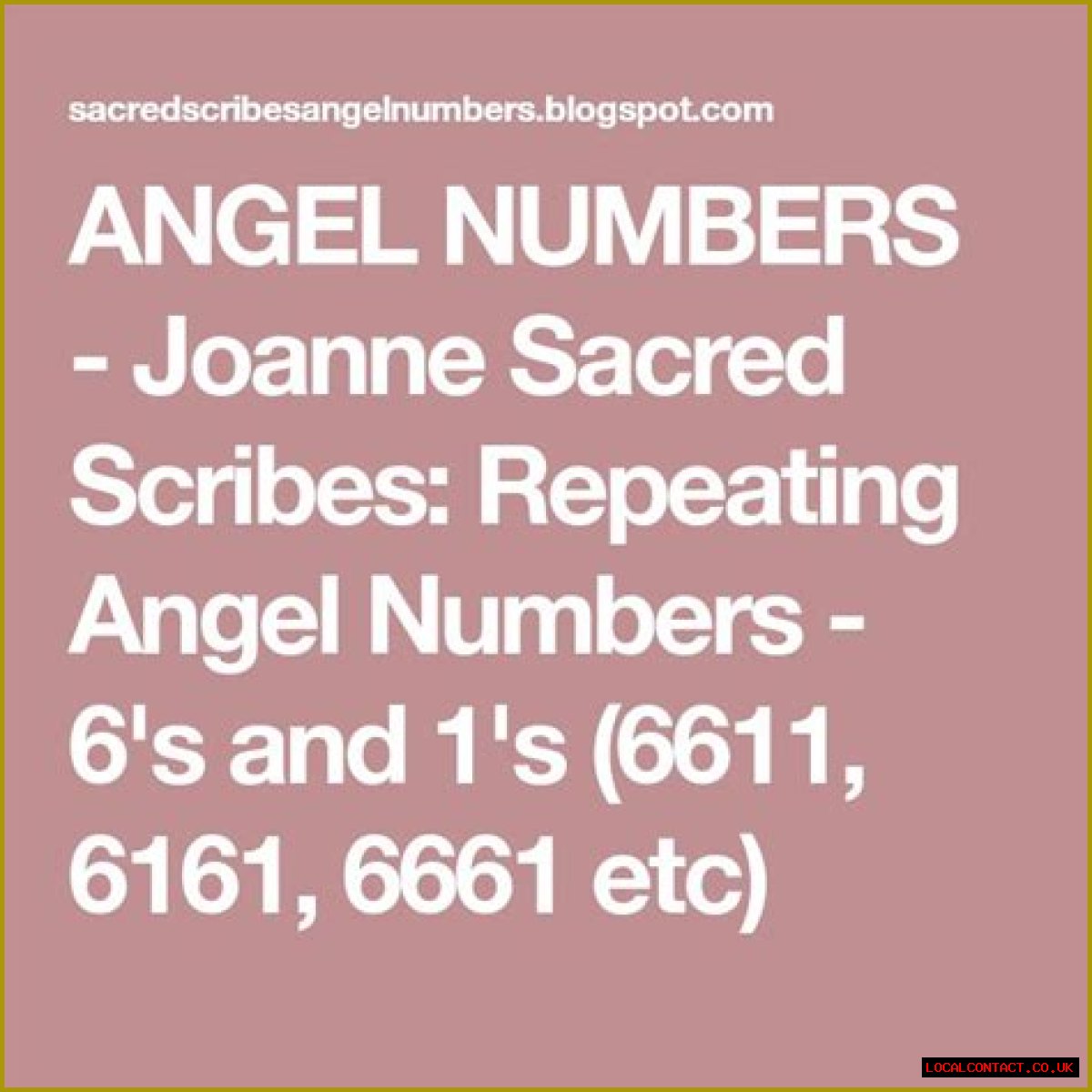 
Repeating Angel Numbers - 1's and 6's  (1166, 1161, 6161, 6611, 661 etc)
