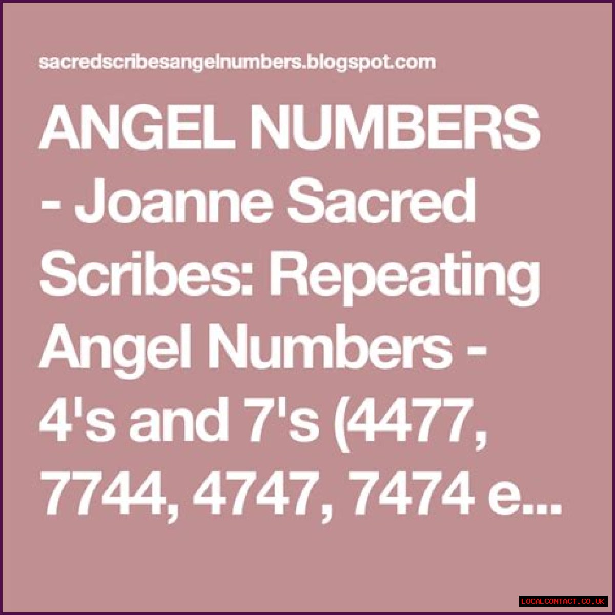 
Repeating Angel Numbers - 7's and 4's   (7744, 7474, 77744 etc)
