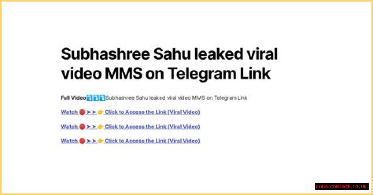 Subhashree Viral Telegram Link: Exploring The Phenomenon