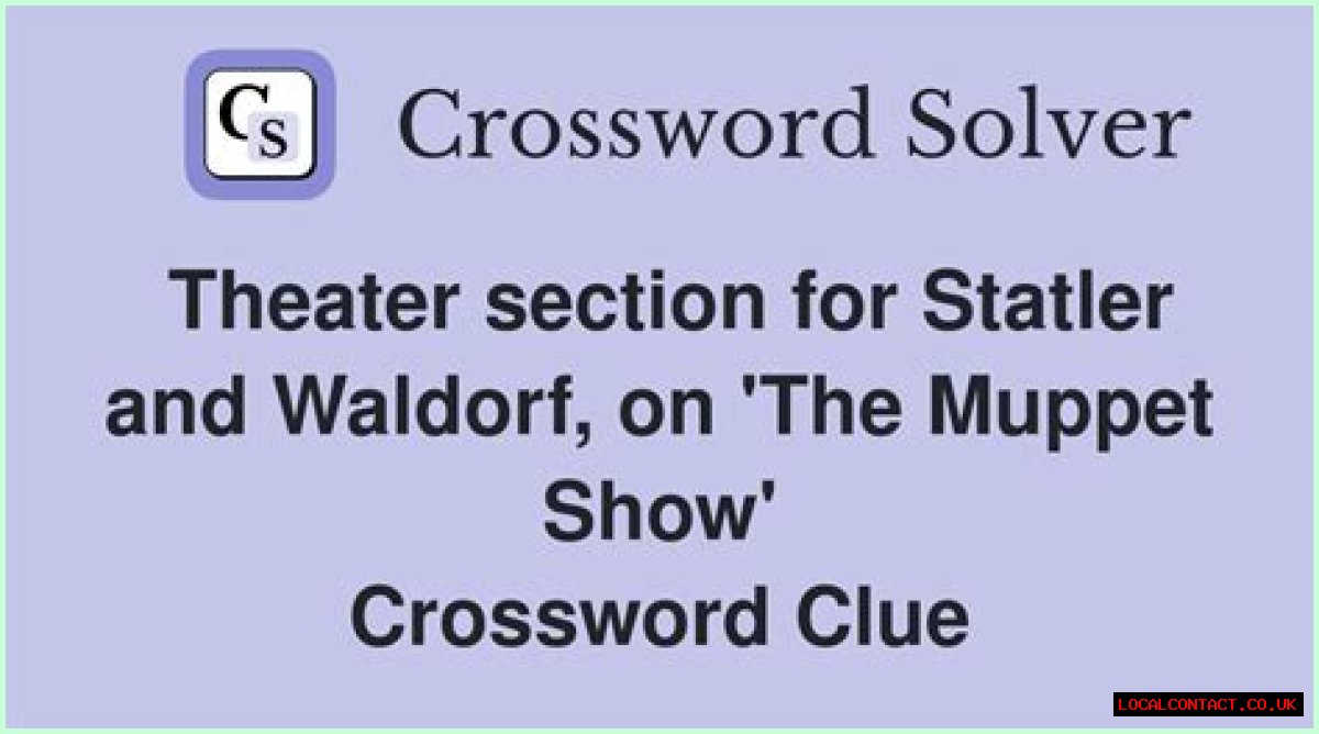 Theater section for Statler and Waldorf, on 'The Muppet Show' NYT Crossword Clue Answer