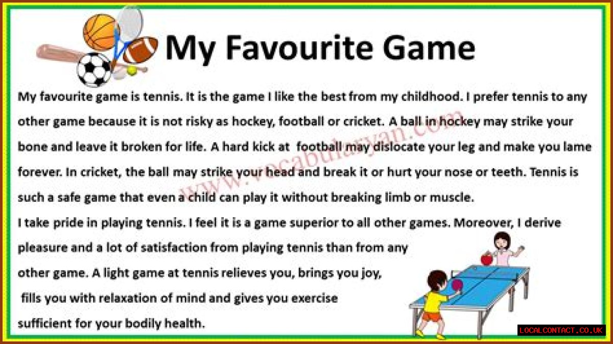 What is your Favourite game essay?